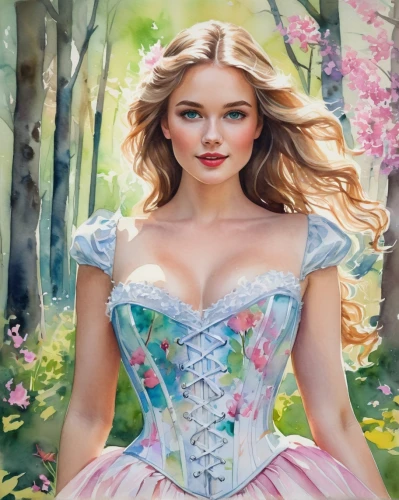 margairaz,fairy tale character,margaery,springtime background,fantasy portrait,spring background,dirndl,world digital painting,faerie,fantasy picture,fantasy art,girl in the garden,fantasy woman,fairy queen,galadriel,alice in wonderland,celtic woman,apple blossoms,flower painting,dorthy,Illustration,Paper based,Paper Based 25