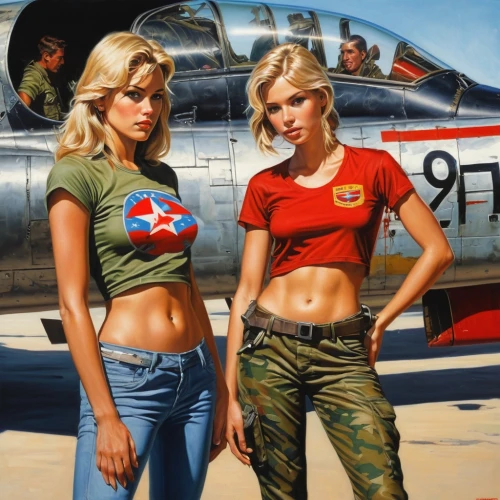 bombshells,aeronauticas,usaf,buccaneers,militaires,kittyhawks,tankettes,superfortress,fembots,stewardesses,czechoslovaks,thunderbirds,starlets,hellcats,bomberos,yugoslavs,airmen,warbirds,blondes,militaries,Conceptual Art,Fantasy,Fantasy 04