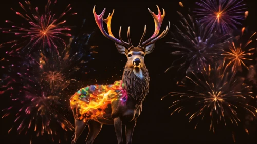 fireworks background,new year vector,glowing antlers,fireworks art,stag,firework,fireworks,gold deer,deer illustration,diwali background,venado,elk,diwali wallpaper,pyrotechnic,fire background,blitzen,hny,hanabi,deer,christmas deer,Photography,General,Natural