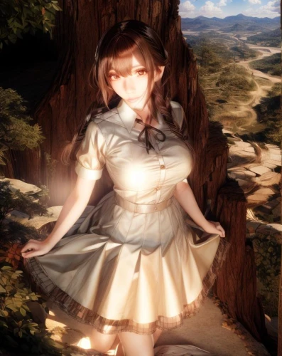 in the forest,forest clover,noyori,kaede,yumei,forest background,country dress,chihiro,nanako,sepia,forest,ritsuko,meiko,meyrin,eiko,aeris,luminous,forest dark,momiji,transparent background