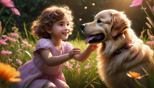 girl with dog,boy and dog,little boy and girl,tenderness,children's background,love for animals,golden retriever,tendre,innocence,retriever,cute cartoon image,girl and boy outdoor,tenderhearted,companion dog,little girl in pink dress,dog breed,dog pure-breed,gentlest,playing dogs,cute puppy,Photography,Artistic Photography,Artistic Photography 05
