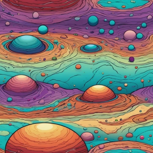 kaleidoscape,conchoidal,coral swirl,multiverse,cellular,intergalactic,alien planet,vortex,goodsell,swirled,kaleidoscopic,fluid flow,planets,waves circles,vast,galactic,water waves,alien world,fluid,space art,Illustration,Abstract Fantasy,Abstract Fantasy 10