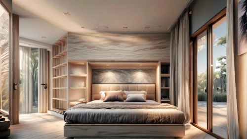 sleeping room,bedrooms,modern room,headboards,interior modern design,guest room,chambre,great room,bedroomed,contemporary decor,bedroom,modern decor,loft,interior design,bedroom window,penthouses,headboard,walk-in closet,stucco wall,luxury home interior