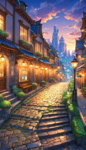 kyoto,izakaya,kurashiki,tianxia,yoshiwara,jinchuan,ichigaya,ancient city,bukchon,meteora,asakusa,yangzhou,dalixia,dusk background,kiyomizu,kinkade,aurora village,yamashiro,sensoji,shanghai,Illustration,Japanese style,Japanese Style 03