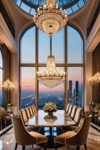 breakfast room,dining room,dining room table,dining table,luxury home interior,great room,penthouses,boardroom,centrepiece,luxe,sky apartment,opulently,chandelier,opulent,dining,opulence,centerpiece,luxury property,largest hotel in dubai,baccarat,Conceptual Art,Daily,Daily 20