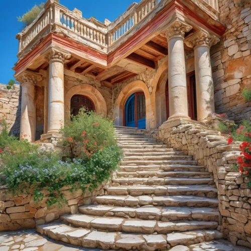 stone stairs,monastery israel,palace of knossos,stone stairway,celsus library,jerash,knossos,sabratha,mdina,noto,mediterranean,stone palace,peloponnese,leptis,winding steps,malta,provencal,agrigento,chersonesos,pafos,Conceptual Art,Fantasy,Fantasy 24