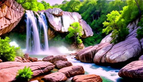 cartoon video game background,nature background,water fall,waterfalls,ash falls,water falls,landscape background,waterfall,background view nature,cascada,brown waterfall,waterval,green waterfall,a small waterfall,falls,mountain spring,water flowing,mountain stream,flowing water,nature wallpaper,Illustration,Black and White,Black and White 05