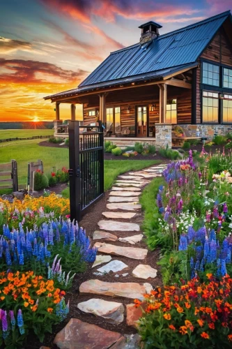 home landscape,country cottage,meadow landscape,beautiful home,country house,summer cottage,cottage garden,flower meadow,beautiful landscape,farm landscape,country estate,splendor of flowers,landscaped,beautiful garden flowers,landscaping,blanket of flowers,farm house,flower garden,country side,nature landscape,Illustration,Realistic Fantasy,Realistic Fantasy 37