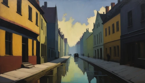 dubbeldam,narrow street,canals,terbrugge,gatan,sedlacek,siggeir,venetiaan,marais,cannaregio,lewallen,verbrugge,gdansk,aveiro,venezia,jasinski,burano,canal,old linden alley,pallant,Conceptual Art,Oil color,Oil Color 12