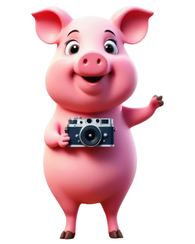 cartoon pig,pig,kawaii pig,mini pig,peppa,camera,suckling pig,pinkola,piggot,piggie,porc,piggly,pigman,camera illustration,piggybank,piggy,piglet,pua,oink,pigneau,Illustration,Vector,Vector 08