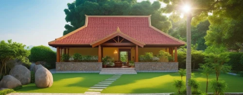 miniature house,gazebo,grass roof,holiday villa,3d rendering,roof landscape,golf lawn,home landscape,bungalows,little house,dreamhouse,small house,landscape design sydney,artificial grass,bungalow,summer house,house shape,landscape designers sydney,pool house,house roof,Photography,General,Realistic