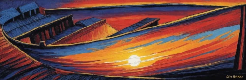 boat landscape,perahu,old wooden boat at sunrise,chirico,khokhloma painting,el mar,wherry,celtic harp,barcos,fishing boats,boat on sea,sailing orange,sail ship,senja,indigenous painting,fishing boat,ojibway,lifeboat,sailing boat,viking ship,Illustration,Realistic Fantasy,Realistic Fantasy 33