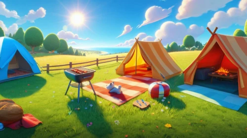 tearaway,autumn camper,camping tipi,camping tents,camping,encampment,campsites,tent at woolly hollow,glamping,tents,lowpoly,knight tent,campfires,3d render,tent camping,tourist camp,campers,gypsy tent,encamped,small camper