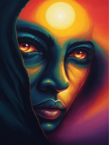 digital painting,welin,eclipsed,world digital painting,digital art,african woman,binti,digital artwork,erykah,sahara,zora,akilah,hand digital painting,third eye,digital illustration,oil painting on canvas,sun eye,amerykah,azilah,oshun,Illustration,Realistic Fantasy,Realistic Fantasy 25