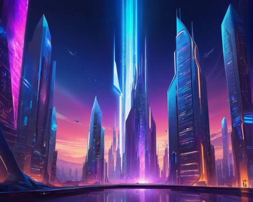 futuristic landscape,cybercity,coruscant,fantasy city,cityscape,fantasy landscape,monoliths,cyberport,metropolis,cybertown,cyberworld,cyberia,areopolis,city skyline,sky space concept,futuristic architecture,alien world,ordos,homeworld,futuristic,Illustration,Realistic Fantasy,Realistic Fantasy 01