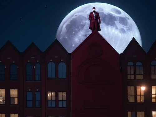 josephinum,nightwatchman,schuitema,grimsley,house silhouette,hamline,super moon,bizzell,moonwatch,castlevania,mignola,loyola,mcmicken,motherhouse,big moon,night view of red rose,schuiten,halloween silhouettes,strangeways,moonstruck,Photography,General,Realistic