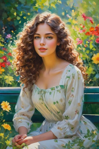 girl in the garden,perugini,romantic portrait,girl in flowers,fantasy portrait,belle,gioconda,young woman,oil painting,principessa,mystical portrait of a girl,portrait of a girl,world digital painting,young girl,young lady,portrait background,oil painting on canvas,beautiful girl with flowers,girl portrait,girl on the river,Conceptual Art,Oil color,Oil Color 10
