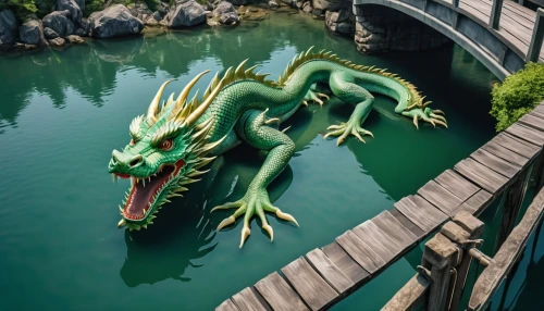 dragon bridge,dragon of earth,jaggi,painted dragon,dragon,dragon boat,dragonja,taittiriya,water creature,crocodile park,dragonriders,wyverns,dragones,wyvern,caiera,dragados,emerald lizard,dragons,gatorland,scylla,Photography,General,Realistic