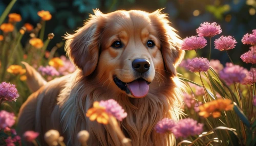 golden retriever,golden retriver,flower background,golden retriever puppy,retriever,splendor of flowers,flower animal,briard,cheerful dog,canine rose,dog pure-breed,afghan hound,blanket of flowers,goldens,blonde dog,beautiful girl with flowers,dog breed,beautiful flower,meadow in pastel,sea of flowers,Photography,Artistic Photography,Artistic Photography 02