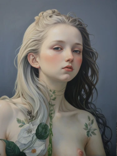 heatherley,viveros,diwata,cloves schwindl inge,mystical portrait of a girl,chryste,behenna,portrait of a girl,lacombe,fantasy portrait,girl portrait,ophelia,girl in flowers,iseult,vidarte,rosemond,linden blossom,siggeir,oil painting,young woman