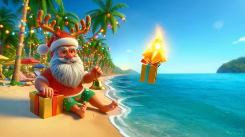 santa claus at beach,christmas on beach,christmas trailer,christmas island,travelocity,christmasbackground,gnomeo,natal,christmas background,christmas gnome,north pole,elves flight,christmas wallpaper,lutin,gnome skiing,santaland,scandia gnomes,roelf,santaji,gnome ice skating