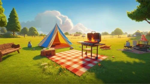 tearaway,autumn camper,encampment,campfire,lowpoly,picnic,idyllic,campfires,small camper,camping,camping tipi,gypsy tent,knight tent,collected game assets,3d render,campers,campsites,glamping,picnicking,pyre