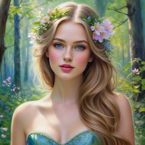 faerie,fairy queen,faery,beautiful girl with flowers,celtic woman,fantasy art,flower fairy,galadriel,fairie,fantasy portrait,seelie,fairy,faires,fairy tale character,behenna,margaery,fantasy picture,elven flower,dryad,enchanting,Conceptual Art,Daily,Daily 32
