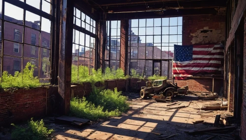 empty factory,abandoned factory,industrial ruin,old factory,warehouses,brickyards,industrial hall,warehouse,industrial landscape,freight depot,factories,brownfields,old factory building,industrial,brownfield,redhook,fabrik,industrial building,americana,brickworks,Illustration,Realistic Fantasy,Realistic Fantasy 03