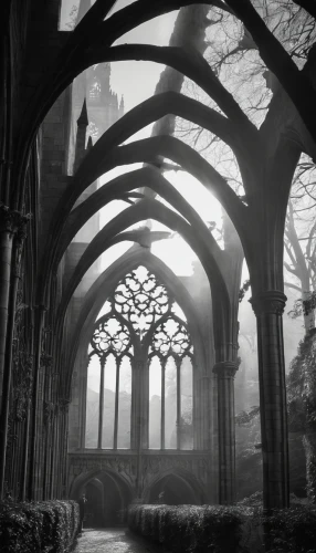 hammerbeam,cloisters,neogothic,haunted cathedral,cloister,cathedrals,maulbronn monastery,buttresses,dark gothic mood,tintern,cloistered,gothic,buttressing,buttress,gothic style,buttressed,transept,gothic church,sewanee,archways,Photography,Black and white photography,Black and White Photography 08