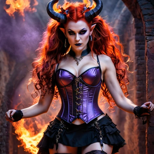 demoness,demona,abaddon,infernal,epica,satana,sirenia,thundra,devilish,fire devil,fire angel,firestarter,firebrand,gothic woman,samhain,devilishly,sorceress,hekate,fantasy woman,hellfire,Photography,General,Fantasy