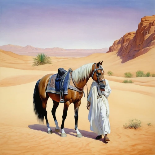 arabian horse,arabians,arabian horses,desert landscape,bedouin,libyan desert,tuareg,nasruddin,desert desert landscape,bedouins,semidesert,desert background,horse herder,transjordan,benmerzouga,rem in arabian nights,masar,capture desert,hadhramaut,deserto,Illustration,Retro,Retro 20