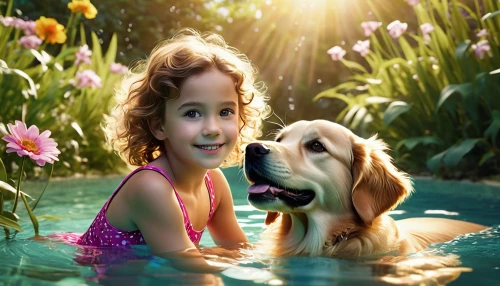 girl with dog,love for animals,cute puppy,boy and dog,dog pure-breed,children's background,retriever,little girl in pink dress,golden retriever,little boy and girl,dog breed,anoushka,cute cartoon image,dog in the water,labrador retriever,chhotu,puppy pet,cute animals,babli,girl and boy outdoor,Photography,Artistic Photography,Artistic Photography 01