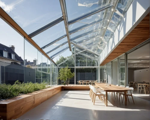 glass roof,conservatories,glasshouse,daylighting,roof terrace,glasshouses,sunroom,roof garden,conservatory,orangerie,structural glass,orangery,greenhouse,etfe,greenhouse effect,velux,skylights,architectes,frame house,pavillon