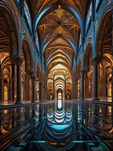 cathedrals,reflection in water,reflections in water,reflecting pool,labyrinthine,the center of symmetry,cloistered,water reflection,reflection of the surface of the water,symmetric,notre dame,neogothic,supersymmetric,monastic,abbaye de belloc,reflexed,symmetrical,labyrinths,windows wallpaper,ripples,Art,Classical Oil Painting,Classical Oil Painting 43