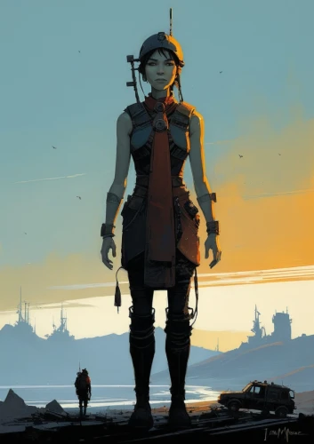 the wanderer,liora,transistor,postapocalyptic,aveline,protagonist,hawken,wanderer,simara,seafarer,kuribayashi,dishonored,karai,refinery,nomad,harbormaster,pilot,automata,wastelands,shipwright,Conceptual Art,Sci-Fi,Sci-Fi 01