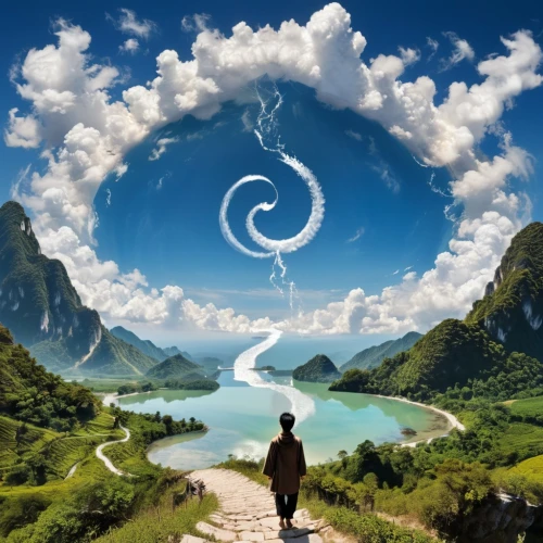 the mystical path,fantasy picture,world digital painting,airbender,navigated,entheogens,astral traveler,spiral background,katara,the way of nature,journeys,the path,swirl clouds,heaven gate,mystical,infinitude,fantasy art,journey,time spiral,realms,Unique,Design,Infographics