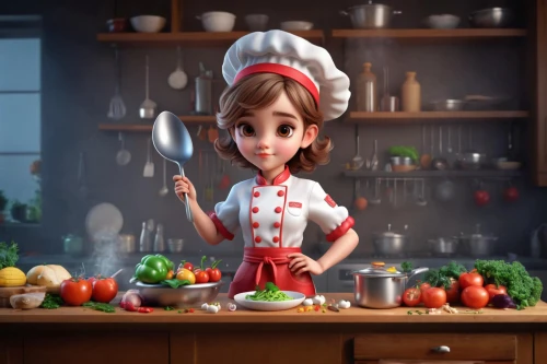 girl in the kitchen,chef,ratatouille,cucina,cocina,star kitchen,cooking vegetables,doll kitchen,workingcook,foodmaker,food preparation,waitress,cookery,pinafore,food and cooking,confectioner,anabelle,kalinka,mastercook,bertolli