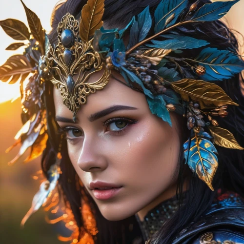 headdress,feather headdress,indian headdress,headdresses,headress,faery,headpiece,adornment,cleopatra,fantasy portrait,faerie,bohemian art,warrior woman,mervat,native american,fairie,boho art style,amazonian,beautiful bonnet,fantasy art,Photography,Artistic Photography,Artistic Photography 08