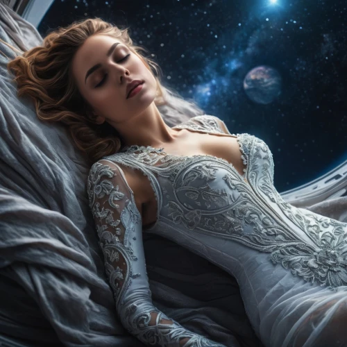 margaery,margairaz,the sleeping rose,sleeping beauty,galadriel,queen of the night,sleeping rose,nightdress,andromeda,melian,frigga,aslaug,winslet,cosmogirl,dreamscapes,sogni,white rose snow queen,nightgown,fantasy picture,starry,Photography,General,Fantasy