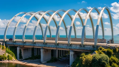 mabhida,maceio,calatrava,macae,maputo,ethekwini,faliro,cable-stayed bridge,bridge vasco de gama,aracaju,batumi,fortaleza,brasilia,itaipu,niemeyer,haifa,yarkon,mangalia,aguada,naguabo,Photography,General,Realistic