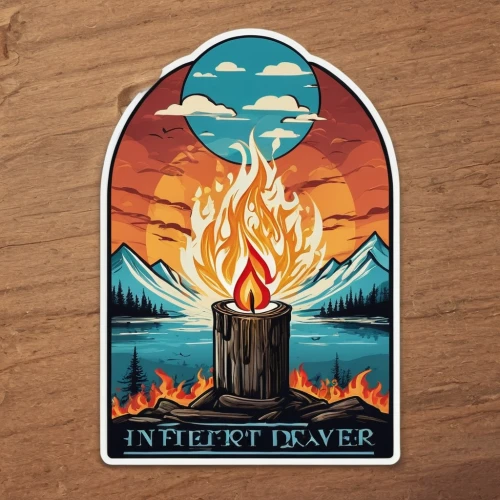 atheer,tirith,fire eater,fire logo,threadless,pillar of fire,heathenry,aether,lafever,flamethrowers,lavelanet,ulver,splinters,soothsayers,thither,braziers,fire and water,firewater,settlers of catan,beavers,Unique,Design,Sticker
