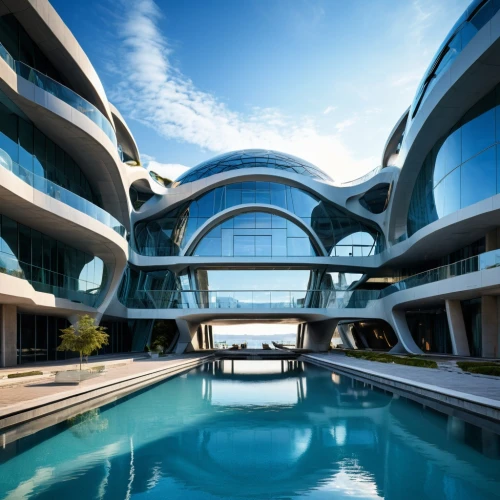 futuristic architecture,yacht exterior,aldar,futuristic art museum,modern architecture,luxury property,seidler,masdar,baladiyat,infinity swimming pool,jumeirah,umhlanga,abu dhabi,vilamoura,damac,escala,kaust,largest hotel in dubai,saadiyat,penthouses,Photography,General,Realistic