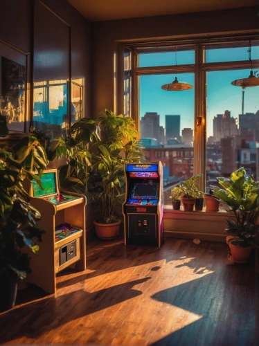 game room,livingroom,playing room,apartment lounge,sunroom,living room,sky apartment,vectrex,shared apartment,modern room,arcade,solarium,playroom,home corner,apartment,great room,the living room of a photographer,an apartment,computer room,kids room,Unique,Pixel,Pixel 04