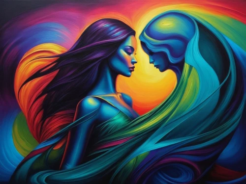 amantes,affirmance,welin,couple in love,bacio,love in air,man and woman,grafite,garamantes,amants,all forms of love,vibrantly,girl kiss,colorful heart,love couple,amoureux,art painting,arefin,two people,unisexual,Illustration,Realistic Fantasy,Realistic Fantasy 25