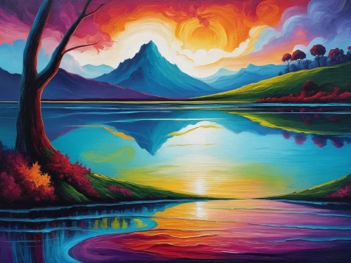 river landscape,landscape background,nature landscape,coastal landscape,landscape nature,fantasy landscape,evening lake,purple landscape,landscape,mountain landscape,volcanic landscape,art painting,paysage,oil painting on canvas,landscapes,high landscape,autumn landscape,dubbeldam,futuristic landscape,beautiful landscape,Illustration,Realistic Fantasy,Realistic Fantasy 25