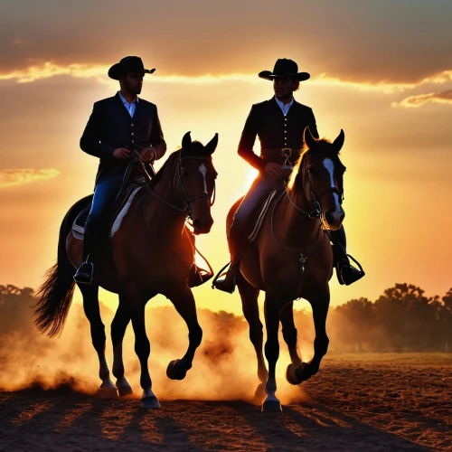 cowboy silhouettes,western riding,horse riders,horseriding,outriders,vaqueros,equestrian sport,westerns,horsemanship,charros,bushrangers,cowboys,charreada,cavalrymen,gunfighters,highwayman,cantering,beautiful horses,horse and rider cornering at speed,cowgirls,Photography,General,Realistic