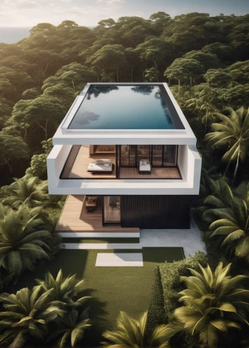 tropical house,dunes house,amanresorts,3d rendering,pool house,render,holiday villa,floating island,modern house,luxury property,dreamhouse,renders,beach house,roof landscape,prefab,beachhouse,mid century house,tropical island,floating islands,tropical greens,Photography,General,Cinematic