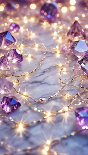 bejeweled,amethysts,purple glitter,luminous garland,purple,purple wallpaper,glittering,sparkle,diamond background,bejewelled,jewelled,fairy lights,dazzles,glitters,wavelength,sparkles,jeweled,purpurite,precious stones,light purple,Photography,General,Realistic
