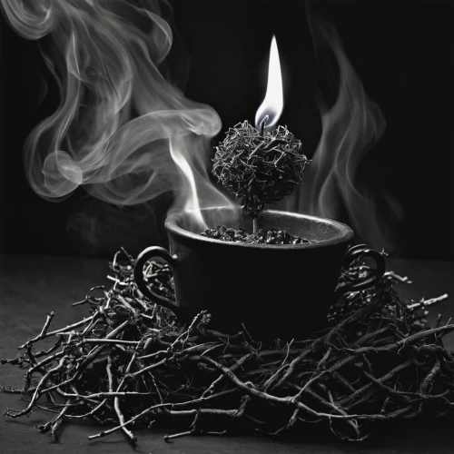 cremation,imbolc,cauldron,deepam,black candle,cremations,yagya,magick,yagna,flickering flame,the eternal flame,burning candle,fire ring,invoking,burning incense,fire making,candle flame,charcoal nest,brazier,incenses,Photography,Black and white photography,Black and White Photography 11