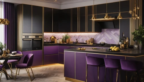 dark cabinets,dark cabinetry,gaggenau,kitchen design,gold and purple,purple and gold,modern kitchen interior,boisset,luxury home interior,modern kitchen,rich purple,imperiale,scavolini,interior decoration,interior design,wallcoverings,kitchen interior,interior modern design,kitchenette,rovere,Photography,General,Natural